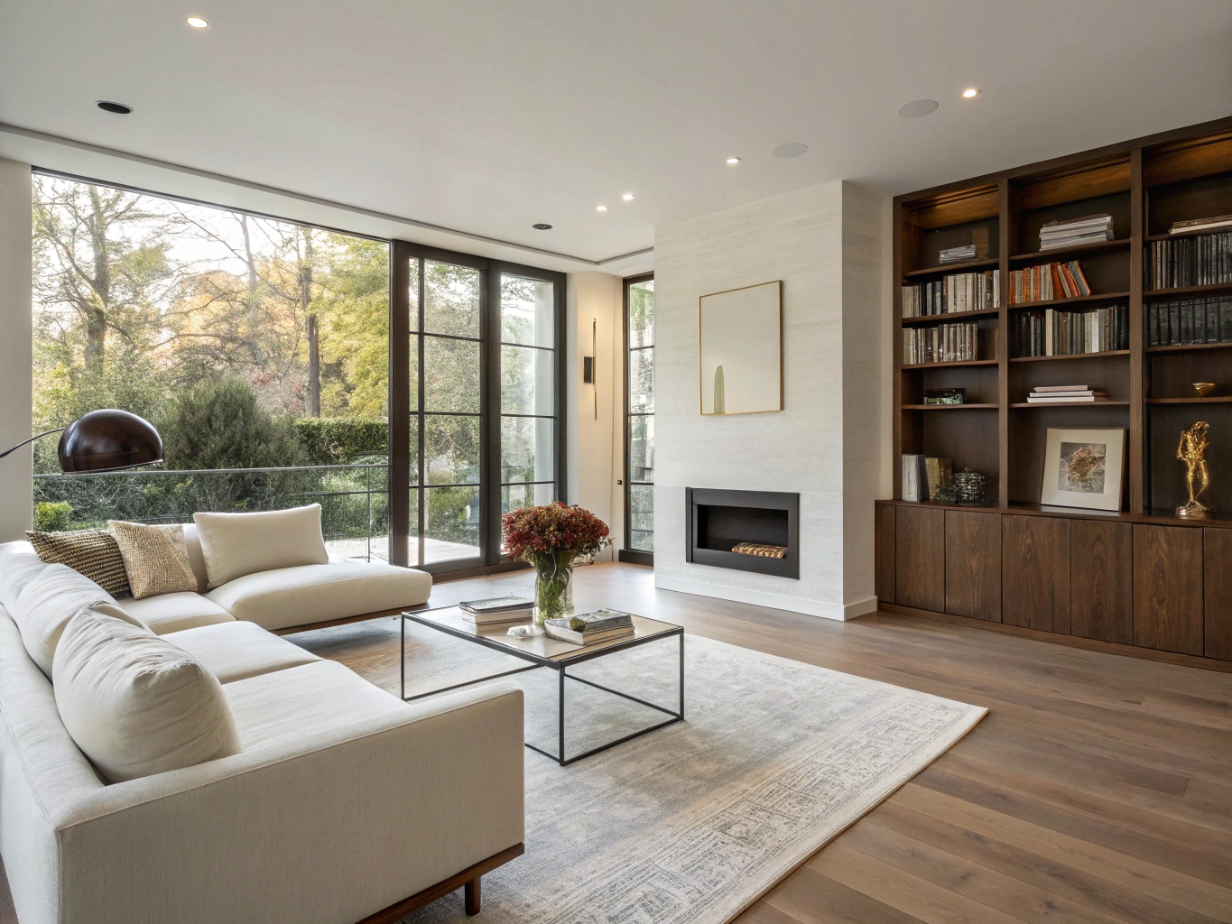 Architectural interior representing lived spatial conditions with integrated ergonomic timber millwork