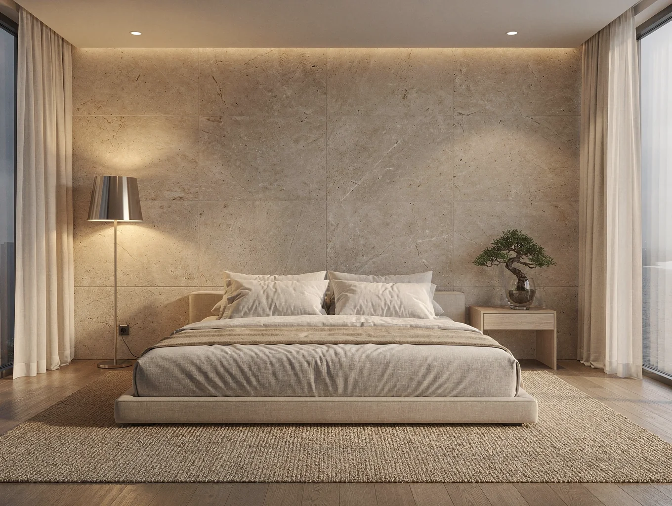 Architectural interior representing lived spatial conditions in an acoustic bedroom sanctuary