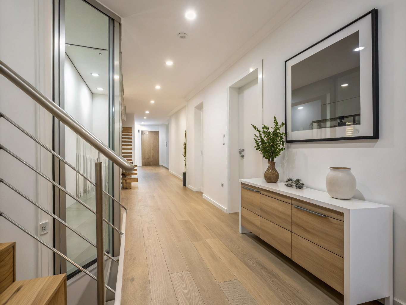 Ambient lighting and integrated guidance for intuitive home safety.