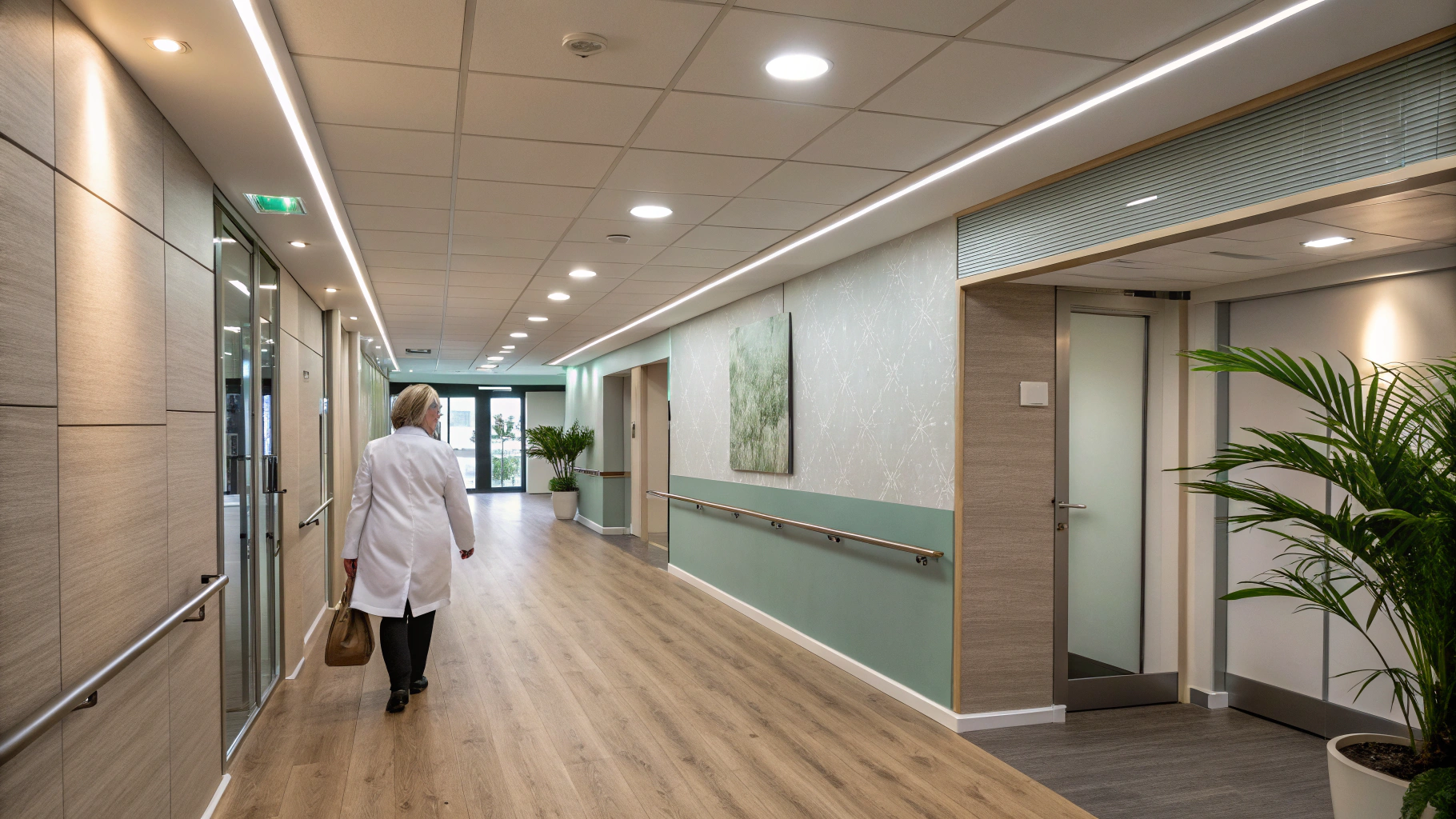 Architectural residence designed around human comfort conditions — subtle low-glare architectural illumination and tactile surfaces.