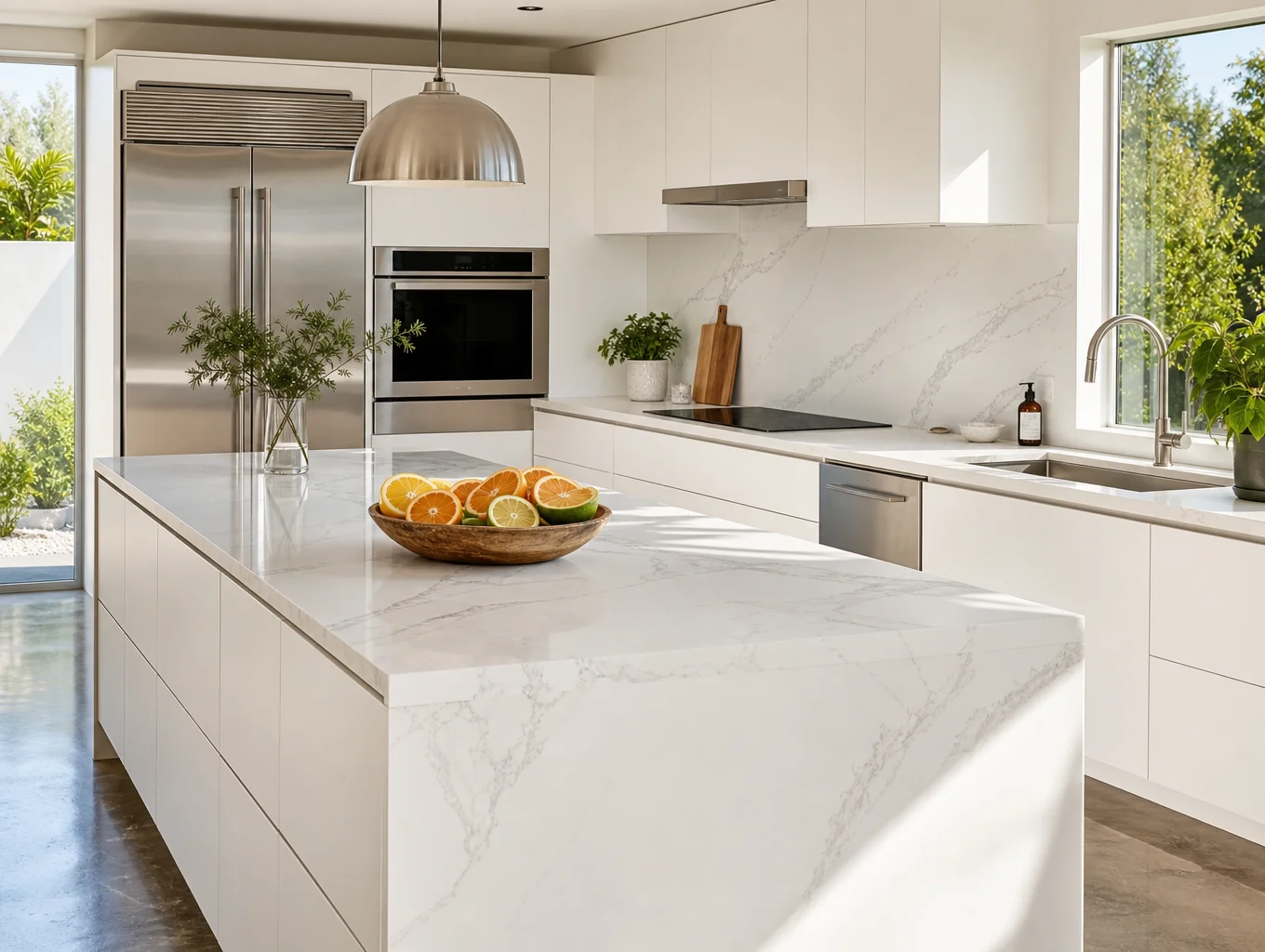 Living and home kitchen interior designed for effortless daily prep.