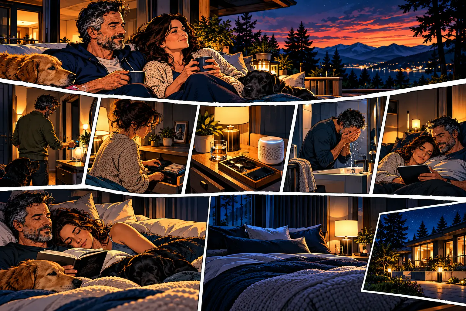 ActiveLife comic showing evening preparation that removes small decisions and makes the night easier