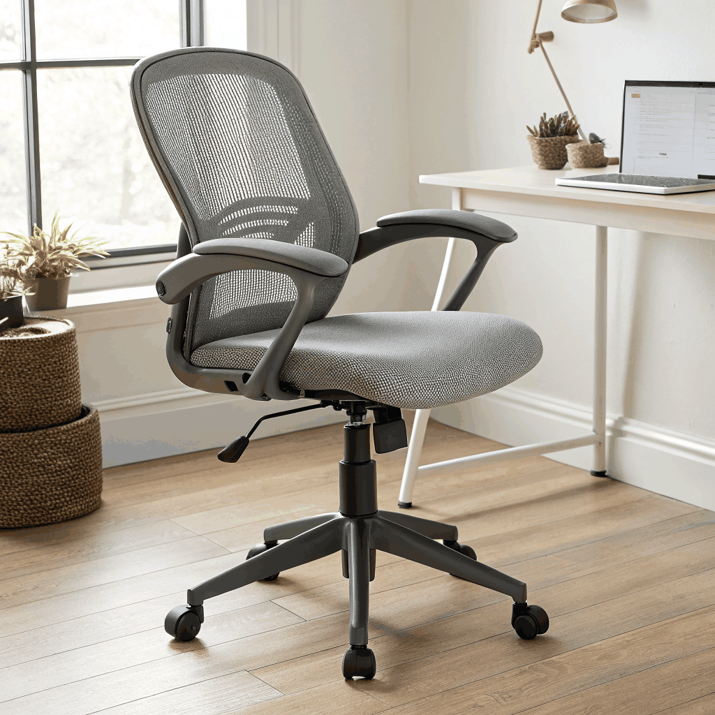 Architectural room detail illustrating sculpted ergonomic seating leverage